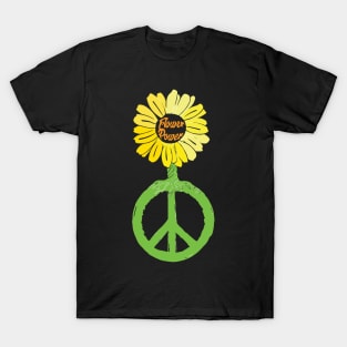 Hippie Flower Power Tree T-Shirt